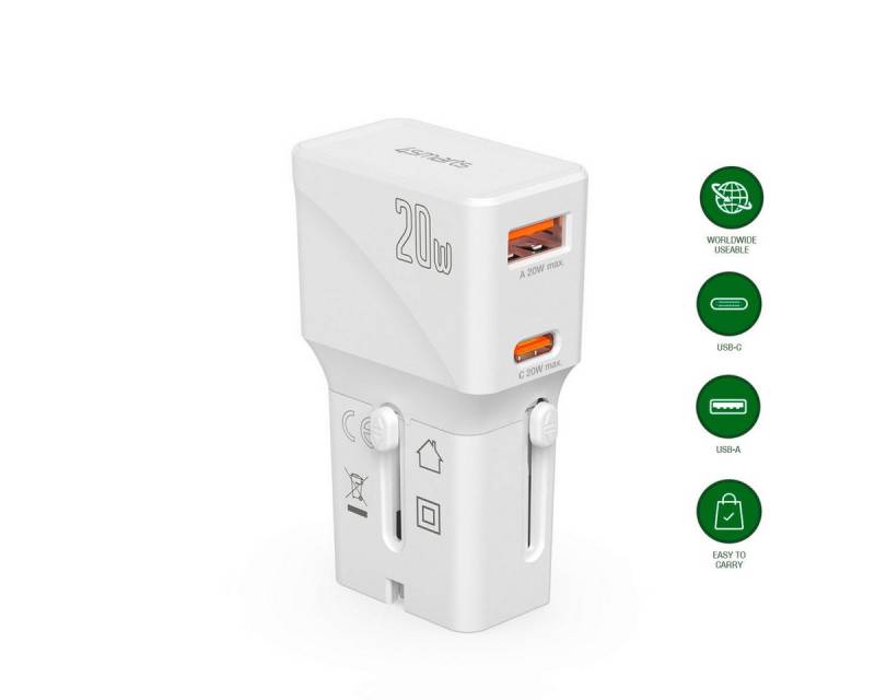 4smarts 4smarts Ladegerät Weltreiseadapter Nomad Pocket 20 Induktions-Ladegerät von 4smarts