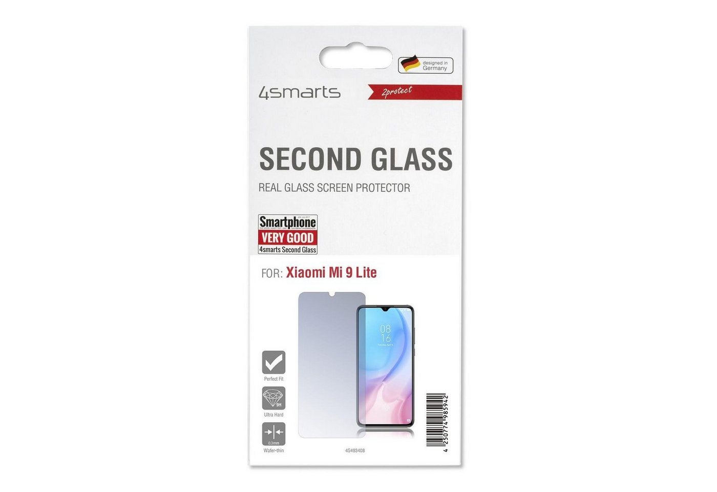 4smarts 4smarts Second Glass Dispalyschutz für Xiaomi Mi 9 Lite, Displayschutzglas von 4smarts