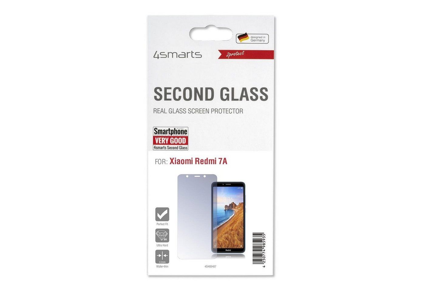 4smarts 4smarts Second Glass Displayschutz für Xiaomi Redmi 7A, Displayschutzglas von 4smarts