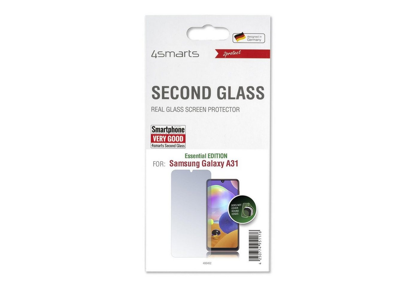 4smarts 4smarts Second Glass Essential für Samsung Galaxy A31, Displayschutzglas von 4smarts