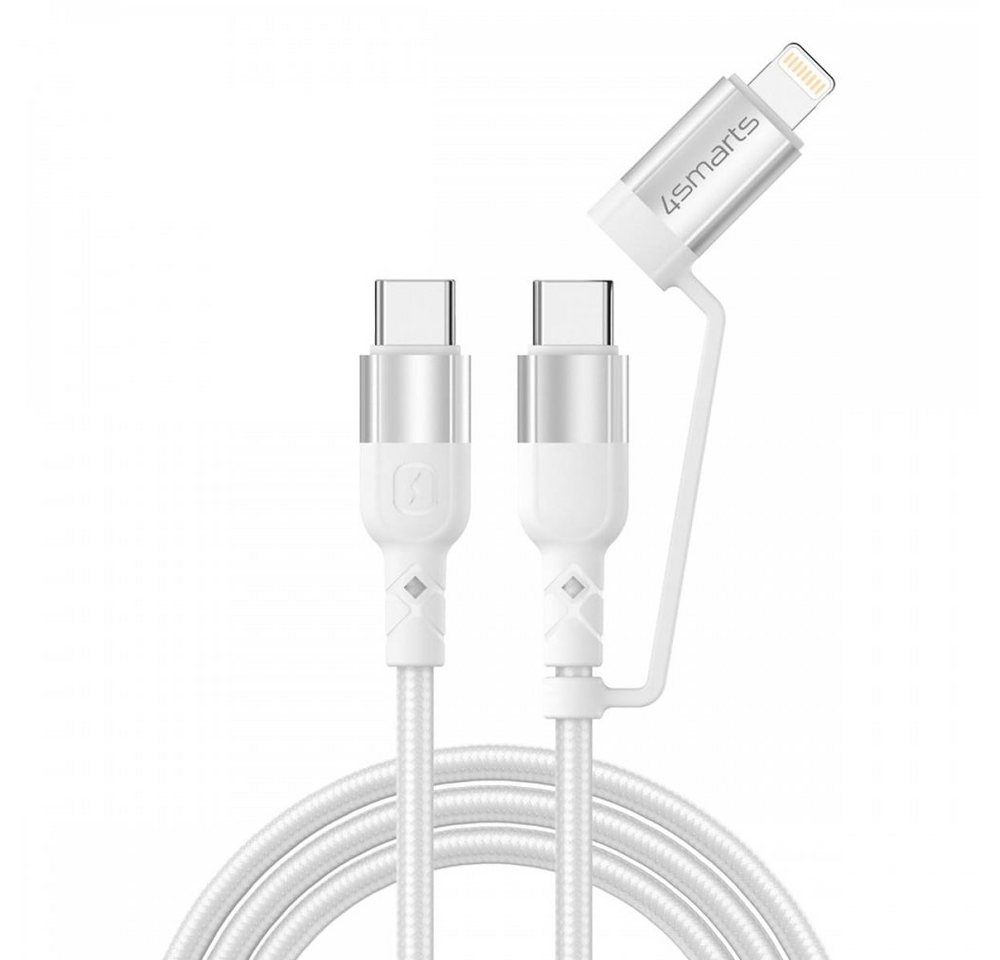 4smarts 540573 - USB-C/C/ Lightning Kabel - weiß USB-Kabel, USB-C, Lightning von 4smarts