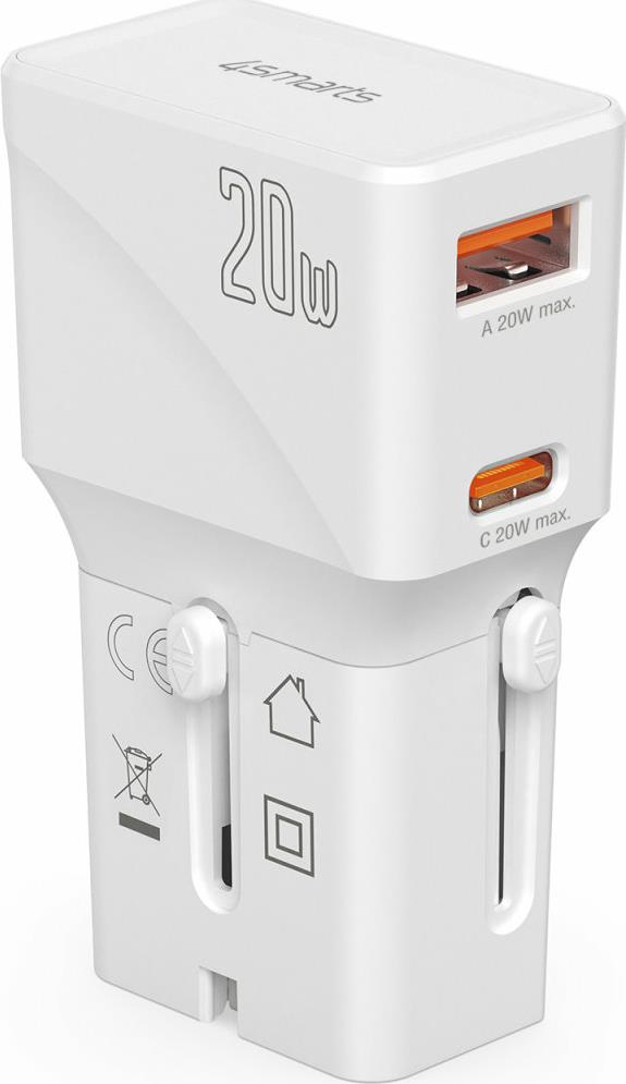 4smarts 541041 Ladegerät für Mobilgeräte Universal Weiß AC Schnellladung Drinnen (541041) von 4smarts