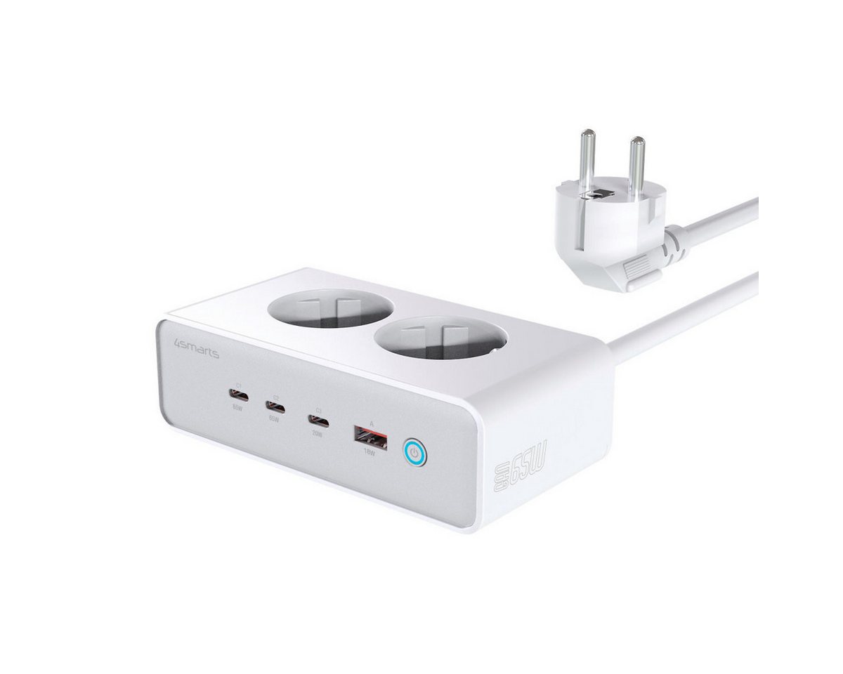 4smarts Desk Charger GaN 65W mit AC-Steckdosen USB-Ladegerät 4smarts Desk Charger GaN 65W mit AC-Steckdosen USB-Ladegerät von 4smarts