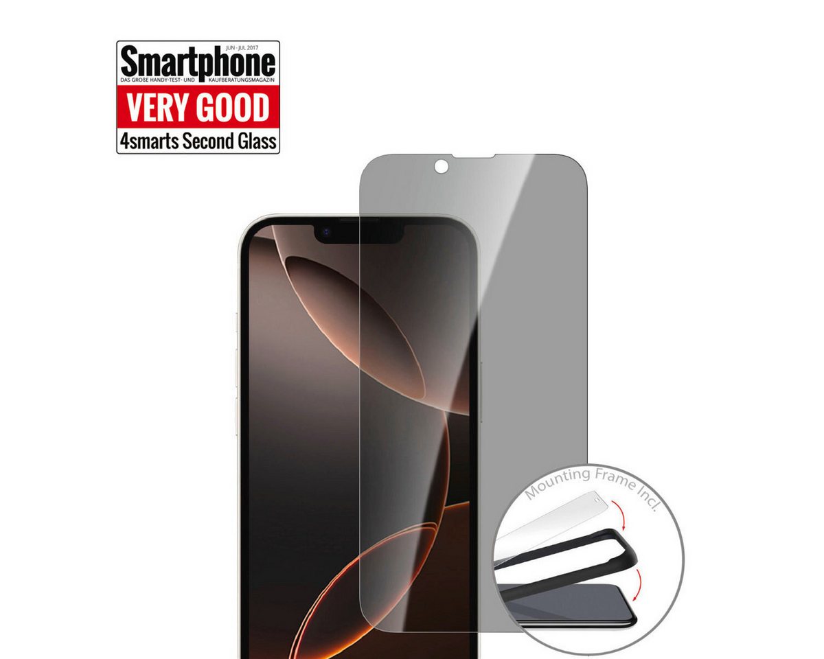 4smarts Displayschutzglas 4smarts Second Glass Privacy + Montagerahmen iPhon 4smarts Displayschutzglas 4smarts Second Glass Privacy + Montagerahmen iPhon von 4smarts