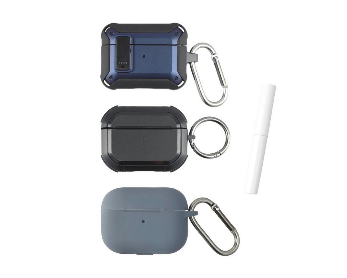4smarts Kopfhörer-Schutzhülle Case Set Alpha für Apple AirPods Pro 2 3er Set, Schutzhülle, Case, Schutzcase, stoßfest 4smarts Kopfhörer-Schutzhülle Case Set Alpha für Apple AirPods Pro 2 3er Set, Schutzhülle, Case, Schutzcase, stoßfest von 4smarts