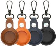 4smarts Kunstleder Case Set Premium für AirTags 4 Stück braun, orange, blau, schwarz (540567) von 4smarts