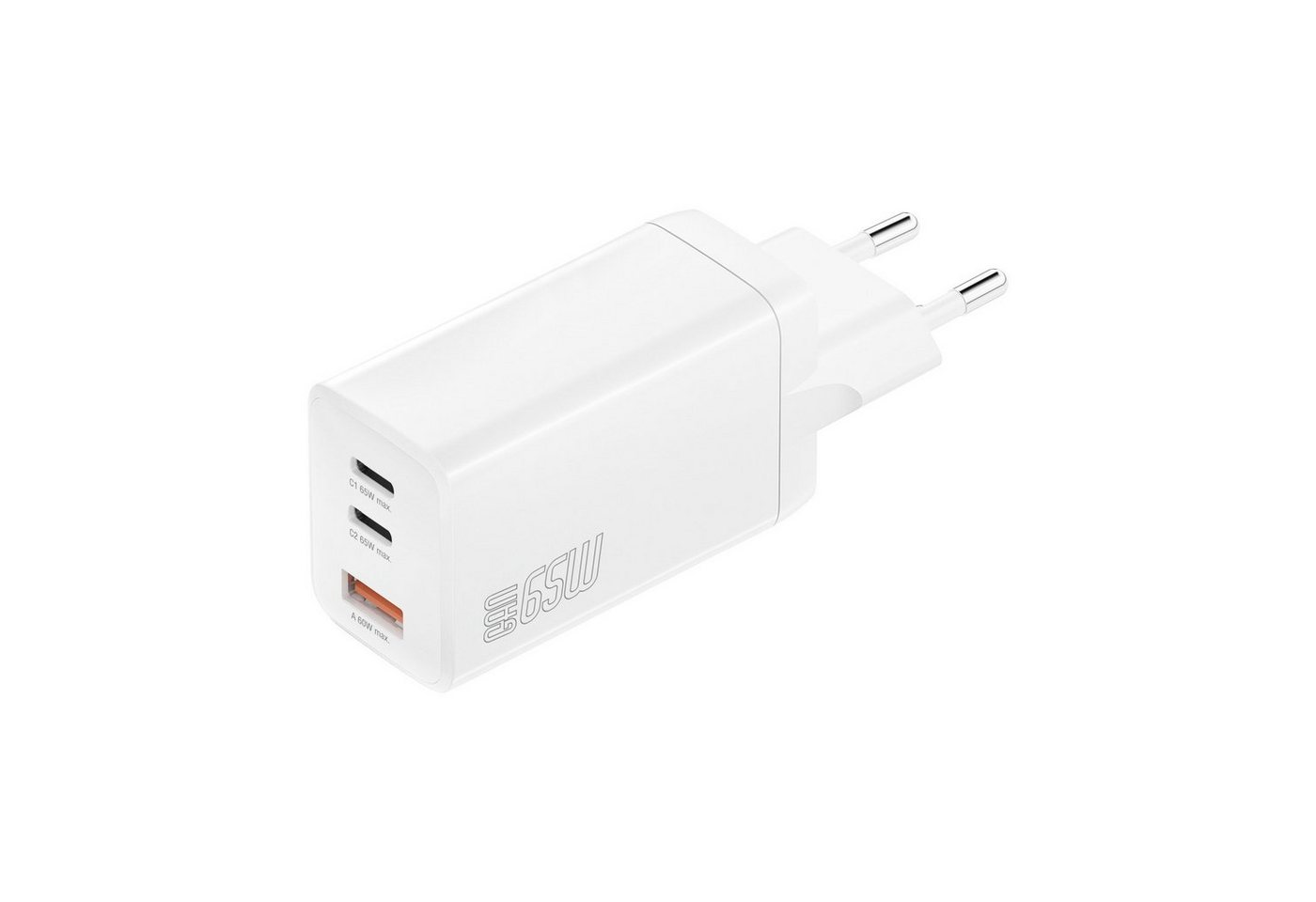 4smarts Ladegerät PDPlug Trio 65W GaN 2xC,1xA USB-Ladegerät (Tablet Google Pixel Apple iPhone 15 Laptop Smartphone, Ladegeräte 20W-25W-30W-45W für Handy Tablet PD Schnell Ladegerät) von 4smarts