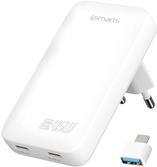 4smarts Netzladegerät FlatPlug Slim Dual 45W GaN 2C weiß (542045) von 4smarts