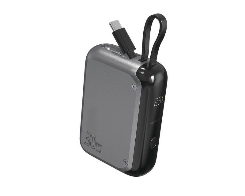 4smarts Powerbank Pocket mit USB-C Kabel 10000mAh Powerbank von 4smarts