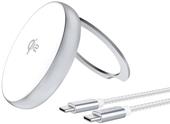 4smarts Qi2 Charger Kickstand silber weiß - Ladegerät (540987) von 4smarts