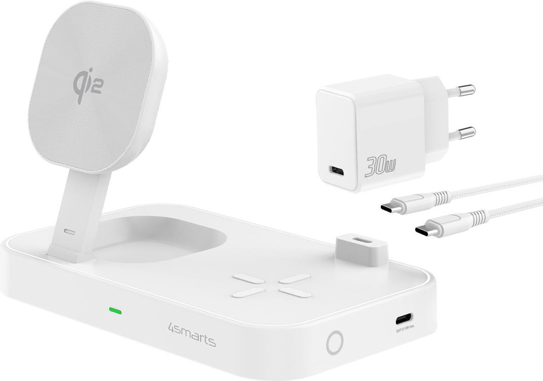 4smarts Qi2 Universal Weiß AC Kabelloses Aufladen Schnellladung Drinnen (540998) von 4smarts