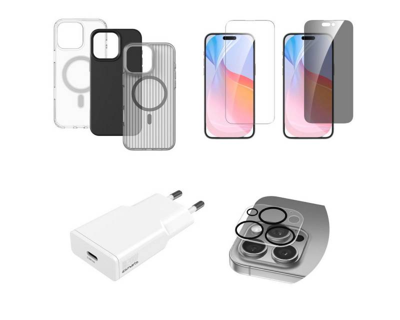 4smarts Smartphone-Hülle 4smarts 7in1 Value Set für Apple iPhone 16 Pro Max von 4smarts