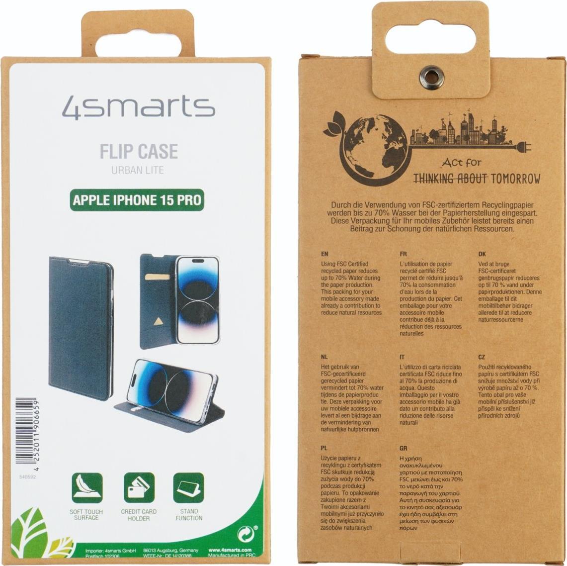 4smarts Urban Lite Handy-Schutzhülle 15,5 cm (6.1) Flip case Schwarz (540592) von 4smarts