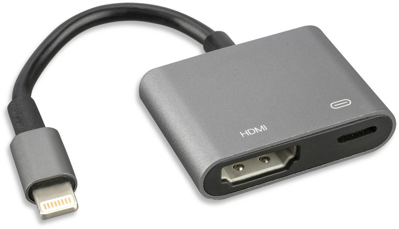 Lightning > HDMI Adapter schwarz/grau von 4smarts