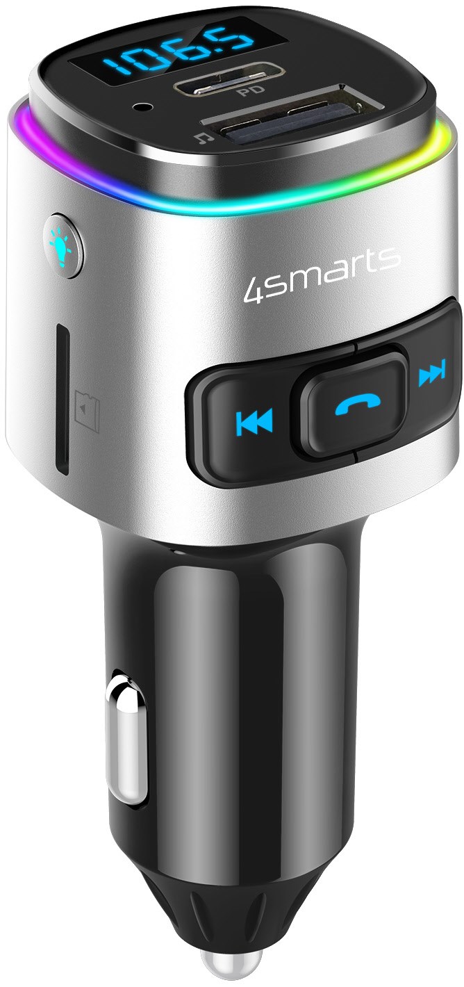 Media&Assist 2 FM Transmitter mit Ladefunktion + Bluetooth von 4smarts