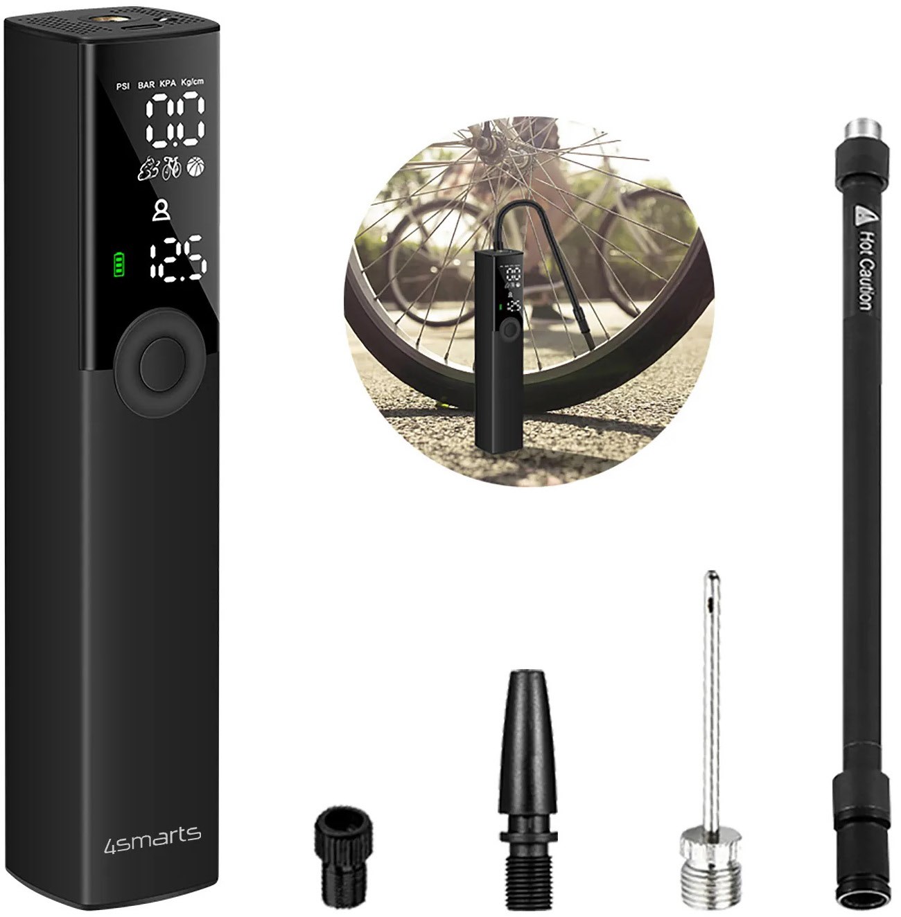 VoltPump Mini-Luftpumpe schwarz VoltPump Mini-Luftpumpe schwarz von 4smarts