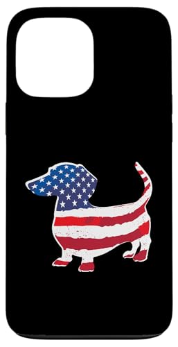 USA Amerikanische Flagge Dackel Haustier Hundeliebhaber 4. Juli Männer Hülle für iPhone 13 Pro Max von 4th of July America Independence Day USA Store