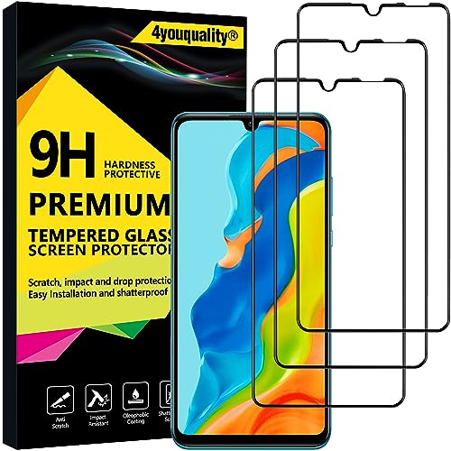 4youquality [3er-Pack] [volle Abdeckung] Displayschutzfolie für Huawei P30 Lite, Panzerglasfolie [volle Abdeckung] [ ] [kratzfest] [Anti-Splitter] von 4youquality