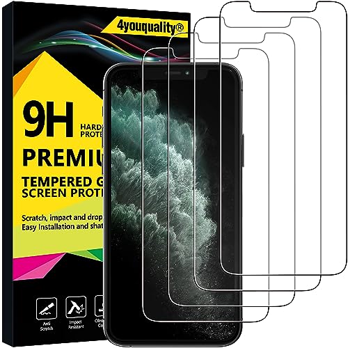 4youquality Displayschutzfolie für iPhone 11 Pro Max und iPhone XS Max, Displayschutzfolie aus gehärtetem Glas, lebenslange Unterstützung, kratzfest, bruchsicher, 4 Stück 4youquality Displayschutzfolie für iPhone 11 Pro Max und iPhone XS Max, Displayschutzfolie aus gehärtetem Glas, lebenslange Unterstützung, kratzfest, bruchsicher, 4 Stück von 4youquality