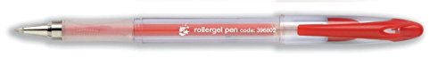 5 Star Gel-Roller transparenter Schaft 1,0 mm Schreibspitze 0,5 mm Strichbreite 12er Pack rot von 5 STAR