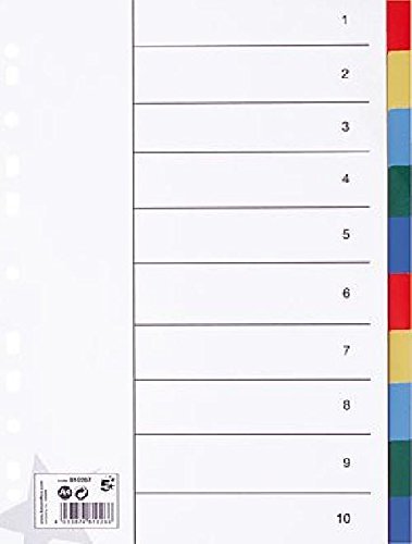 5 Starâ„¢ Register Blanko A4, 2x5-farbig, 10-teilig, A4, 125my von 5 STAR