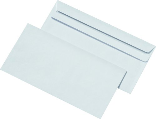 Briefumschläge DIN lang (220x110 mm), ohne Fenster, selbstklebend, 72 g/qm, 1.000 Stück von 5 Star