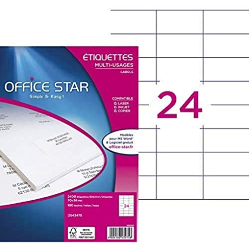 Office Star 43475 Etiketten von Office Star Products