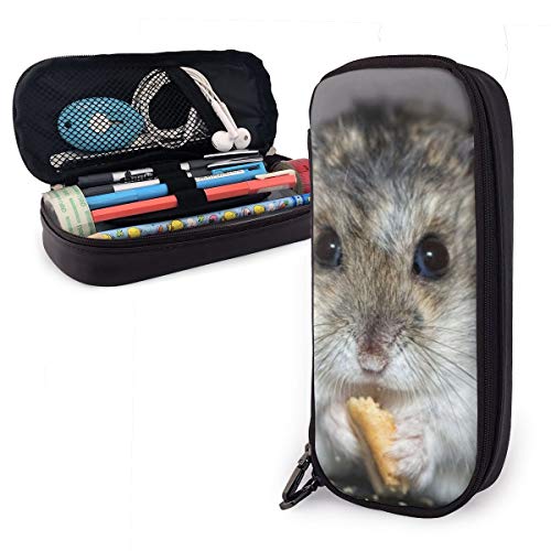 Pu Leder Federmäppchen Hamster Zwerghamster Viel Glück Stiftemappe Tragbare Große Kapazität Federmäppchen Multifunktions Bleistiftetui Für Teenager Schule High School von 501
