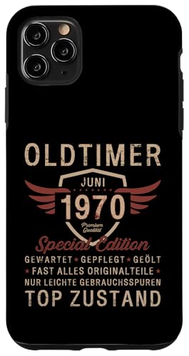 55. Geburtstag Geschenk Oldtimer Juni Jahrgang 1970 Hülle für iPhone 11 Pro Max von 55. Geburtstag Original Oldtimer Jahrgang 1970