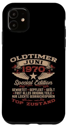 55. Geburtstag Geschenk Oldtimer Juni Jahrgang 1970 Hülle für iPhone 11 55. Geburtstag Geschenk Oldtimer Juni Jahrgang 1970 Hülle für iPhone 11 von 55. Geburtstag Original Oldtimer Jahrgang 1970