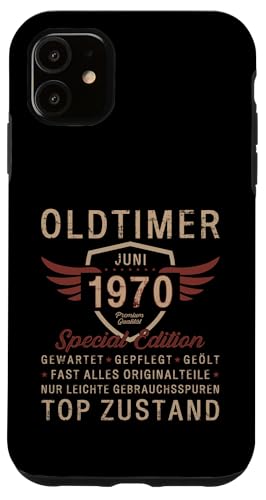 55. Geburtstag Geschenk Oldtimer Juni Jahrgang 1970 Hülle für iPhone 11 von 55. Geburtstag Original Oldtimer Jahrgang 1970