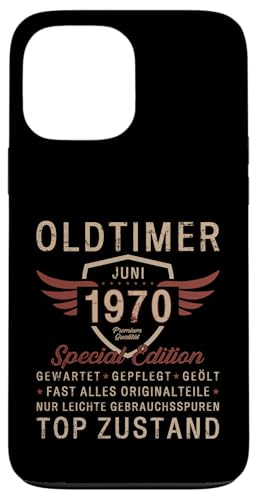 55. Geburtstag Geschenk Oldtimer Juni Jahrgang 1970 Hülle für iPhone 13 Pro Max von 55. Geburtstag Original Oldtimer Jahrgang 1970