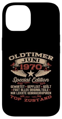 55. Geburtstag Geschenk Oldtimer Juni Jahrgang 1970 Hülle für iPhone 14 von 55. Geburtstag Original Oldtimer Jahrgang 1970