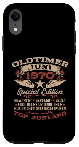 55. Geburtstag Geschenk Oldtimer Juni Jahrgang 1970 Hülle für iPhone XR von 55. Geburtstag Original Oldtimer Jahrgang 1970