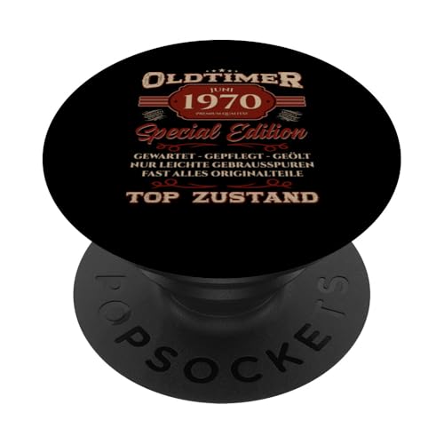 55. Geburtstag Geschenk Oldtimer Juni Jahrgang 1970 PopSockets Klebender PopGrip 55. Geburtstag Geschenk Oldtimer Juni Jahrgang 1970 PopSockets Klebender PopGrip von 55. Geburtstag Original Oldtimer Jahrgang 1970