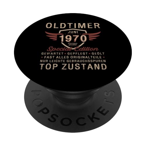 55. Geburtstag Geschenk Oldtimer Juni Jahrgang 1970 PopSockets Klebender PopGrip 55. Geburtstag Geschenk Oldtimer Juni Jahrgang 1970 PopSockets Klebender PopGrip von 55. Geburtstag Original Oldtimer Jahrgang 1970
