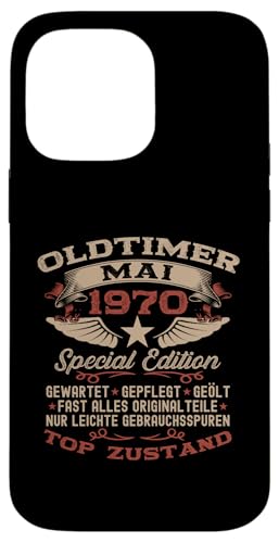 55. Geburtstag Geschenk Oldtimer Mai Jahrgang 1970 Hülle für iPhone 14 Pro Max von 55. Geburtstag Original Oldtimer Jahrgang 1970