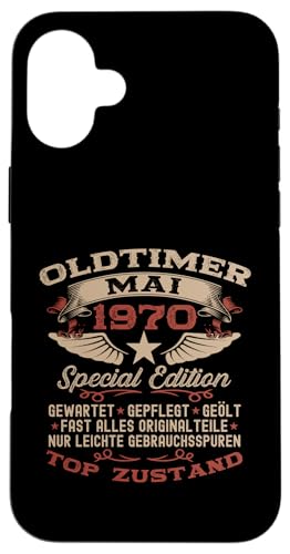 55. Geburtstag Geschenk Oldtimer Mai Jahrgang 1970 Hülle für iPhone 16 Plus von 55. Geburtstag Original Oldtimer Jahrgang 1970