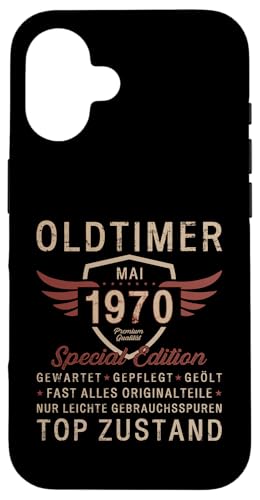 55. Geburtstag Geschenk Oldtimer Mai Jahrgang 1970 Hülle für iPhone 16 von 55. Geburtstag Original Oldtimer Jahrgang 1970