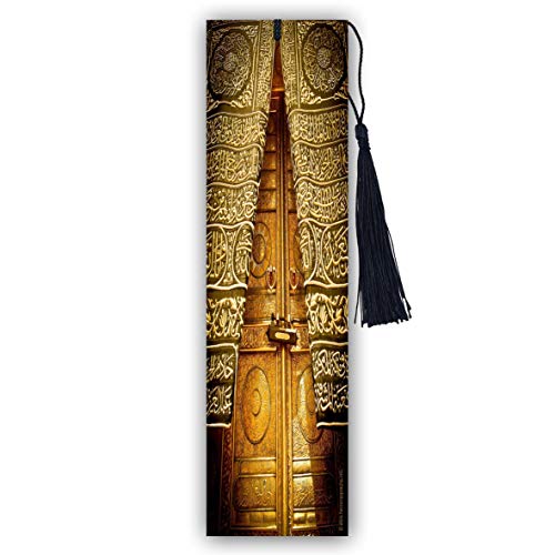 herzenssprache.info - Islamisches Lesezeichen Kaaba Nr. 2, Die Tür der Kaaba, Mekka, Beidseitige Glanzkaschierung, Größe 5,1cm x 18,6cm, orientalisch von 5665