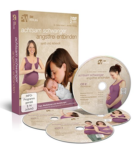 Achtsam schwanger, angstfrei entbinden (Mentale und körperliche Geburtsvorbereitung) [2 DVDs & 2 CDs] von 5W Verlag GmbH