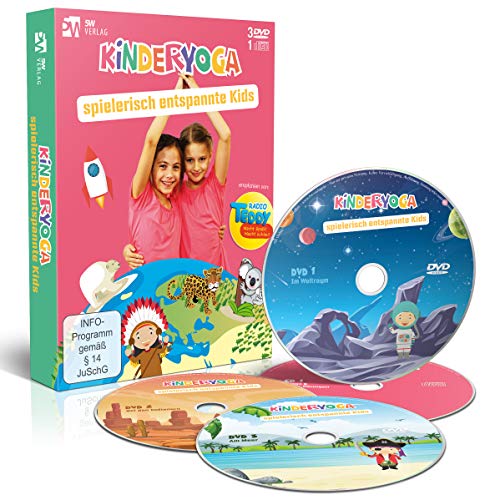 Kinderyoga - spielerisch entspannte Kids +++ empfohlen von Radio TEDDY +++ Das perfekte Geschenk [4 DVDs] von 5W Verlag