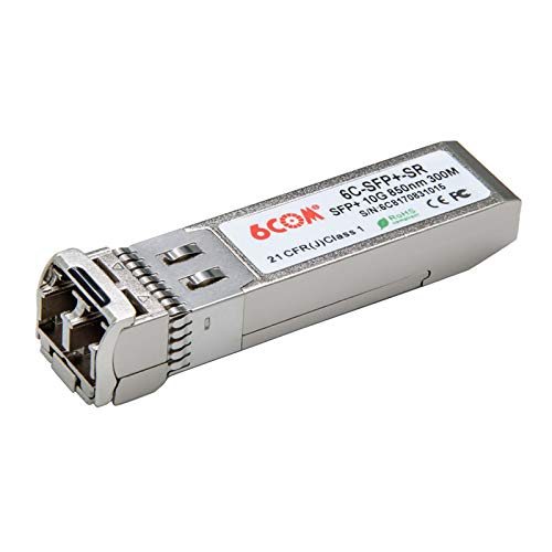 6COMGIGA 10G SFP+ Transceiver, 10GBase-SR LC Modul für Netgear AXM761, Multimode, 850nm, 300m von 6COM