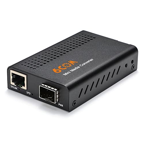 6COMGIGA Mini 10G Ethernet Netzwerk Medienkonverter, Nicht verwaltet 1x 100M/1G/2,5G/5G/10GBase-T RJ45 zu 1x 10GBase-X SFP+ Slot 10Gigabit Ethernet Medienkonverter von 6COMGIGA