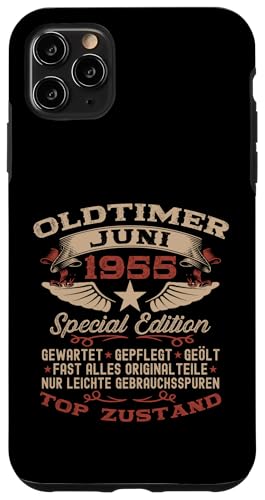 70. Geburtstag Geschenk Oldtimer Juni Jahrgang 1955 Hülle für iPhone 11 Pro Max von 70. Geburtstag Original Oldtimer Jahrgang 1955