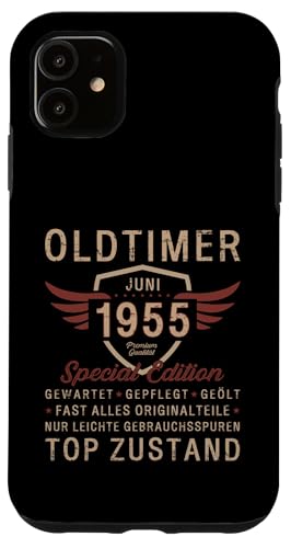 70. Geburtstag Geschenk Oldtimer Juni Jahrgang 1955 Hülle für iPhone 11 von 70. Geburtstag Original Oldtimer Jahrgang 1955