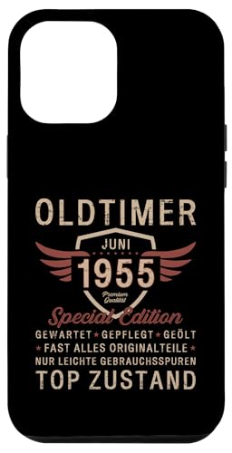 70. Geburtstag Geschenk Oldtimer Juni Jahrgang 1955 Hülle für iPhone 12 Pro Max von 70. Geburtstag Original Oldtimer Jahrgang 1955