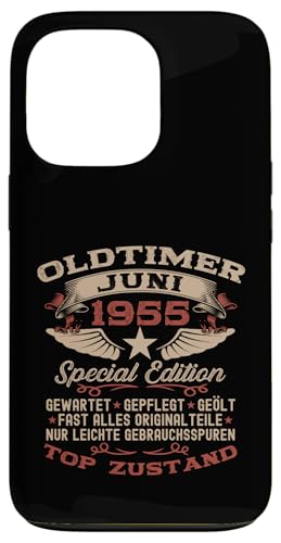 70. Geburtstag Geschenk Oldtimer Juni Jahrgang 1955 Hülle für iPhone 13 Pro von 70. Geburtstag Original Oldtimer Jahrgang 1955