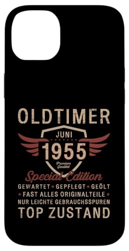 70. Geburtstag Geschenk Oldtimer Juni Jahrgang 1955 Hülle für iPhone 14 Plus von 70. Geburtstag Original Oldtimer Jahrgang 1955