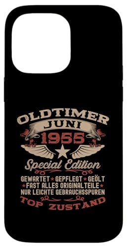 70. Geburtstag Geschenk Oldtimer Juni Jahrgang 1955 Hülle für iPhone 14 Pro Max von 70. Geburtstag Original Oldtimer Jahrgang 1955